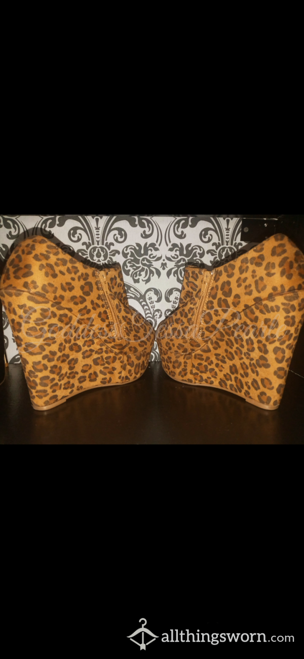 Leopard Wedges