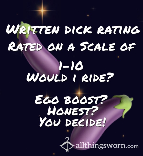 Let Me Rate Your Cock 🍆