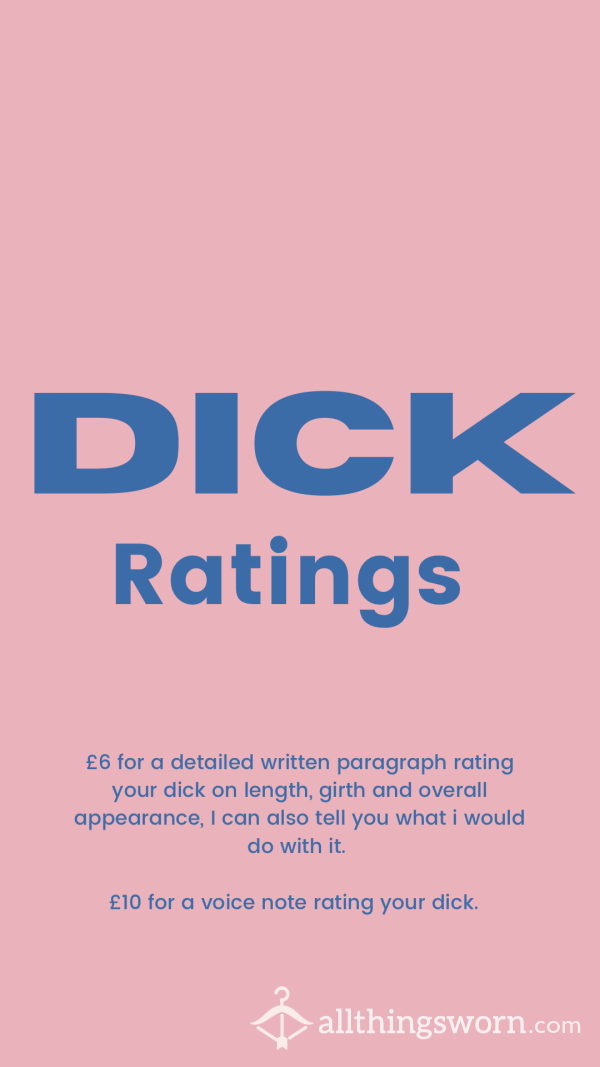 Let Me Rate Your Dick!