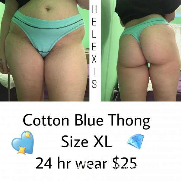 🔹️🥶💙 Light Blue Cotton Thong 🥶💙🔹️ Size XL 💠