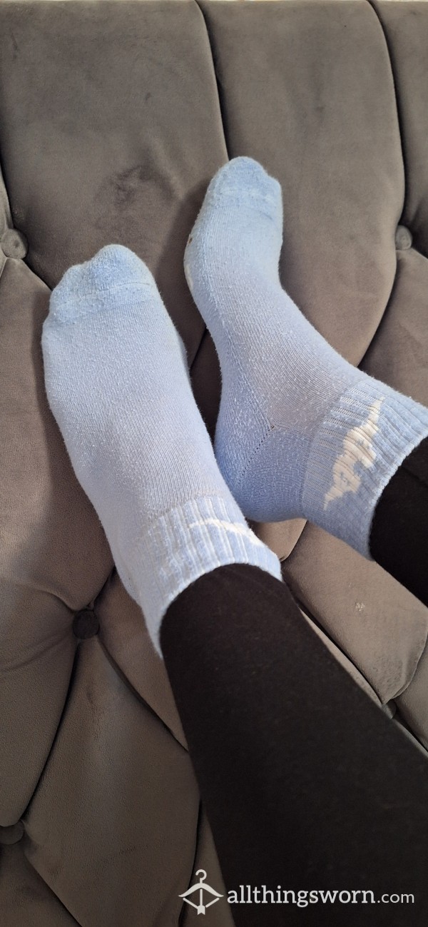 Light Blue Thick Ankle Socks