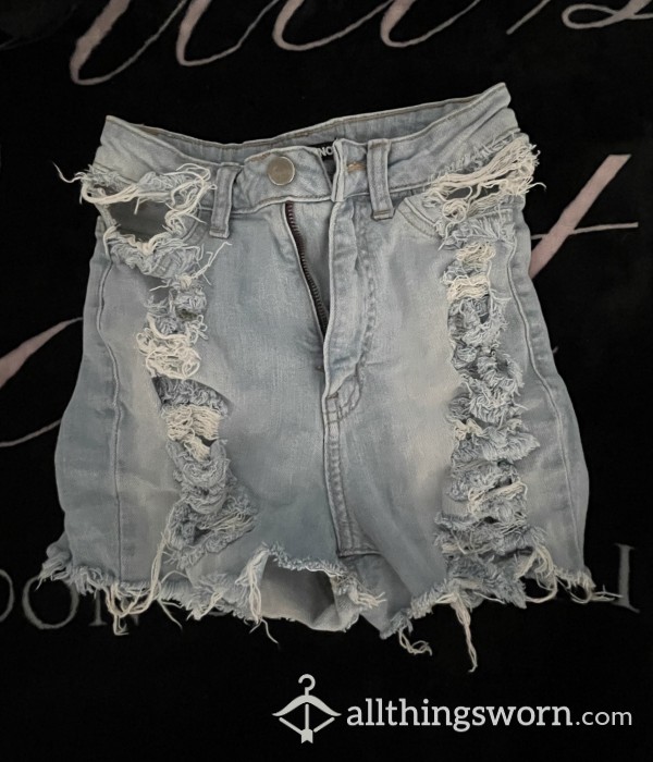 Light Faded Ripped Shorts