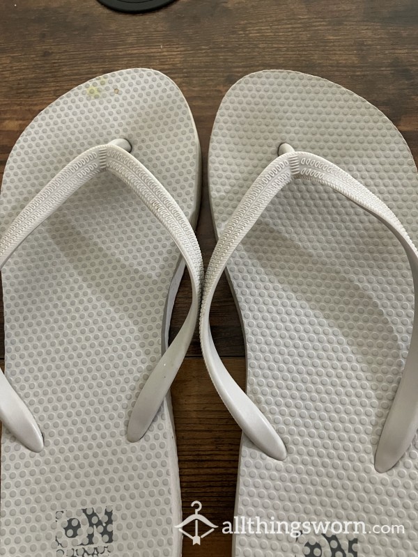 Light Gray Flip Flops - US Shipping Included -
