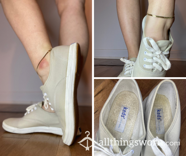 Light Grey Keds Sneakers | Well-Worn | US 7 | Used & Loved!