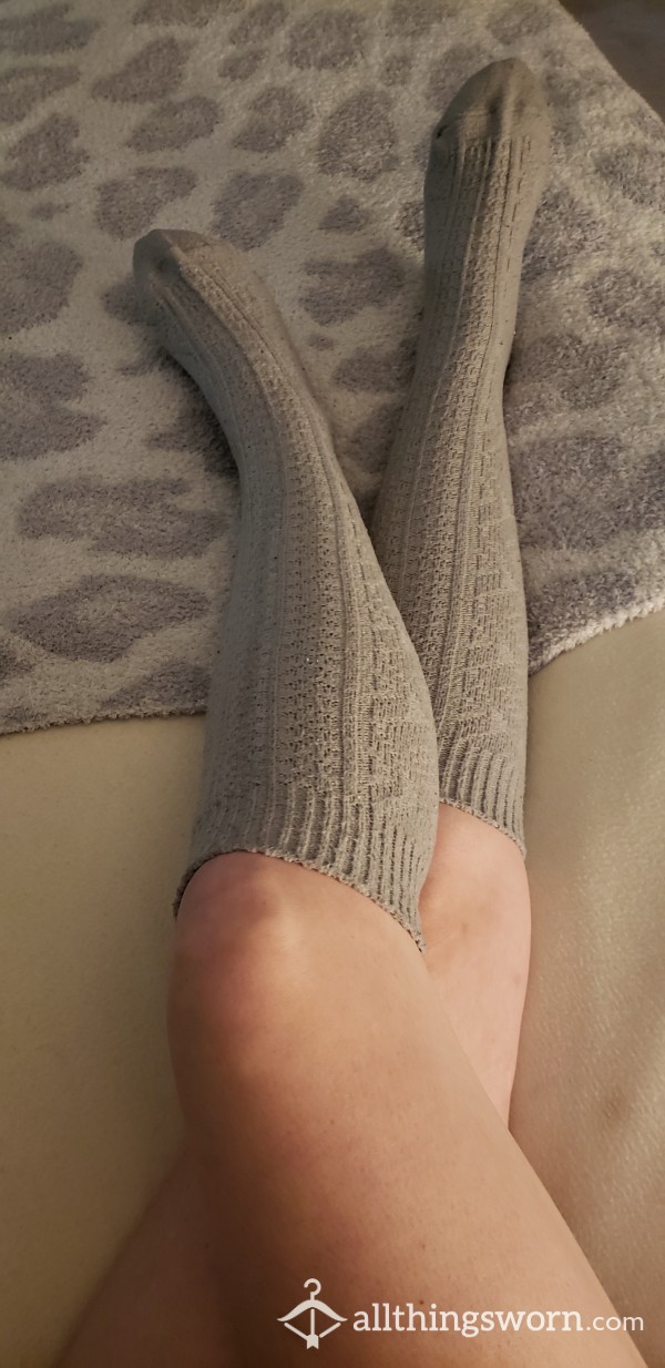Light Grey Knee High Socks