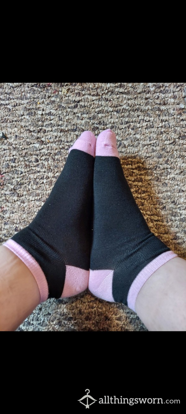 Light Pink And Black Smelly Socks(FREE SHIPPING)