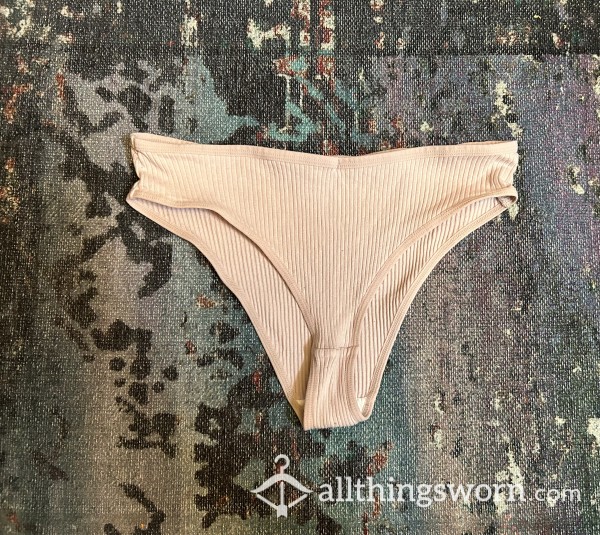Light Pink Cheeky Panties W/ Cotton Gusset XL Ready For Wear