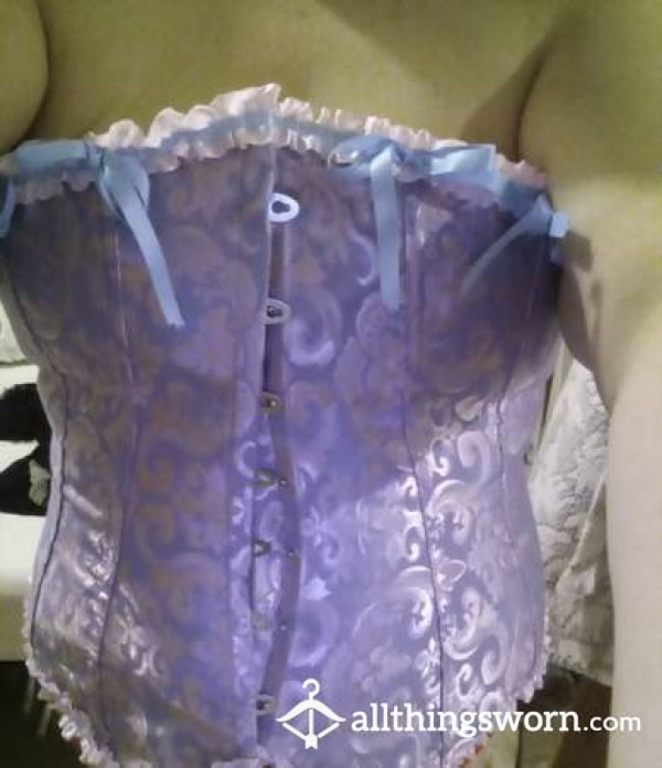 Lilac And White Corset Worn Size 3xl