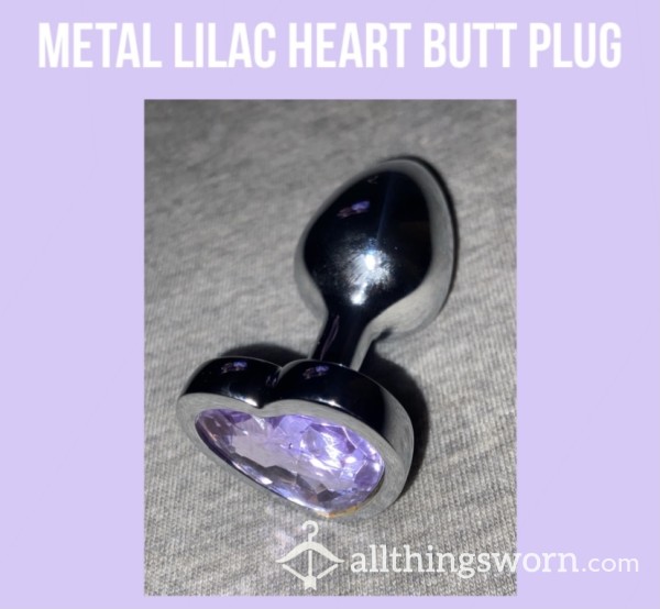 Lilac Heart Metal Butt Plug💜