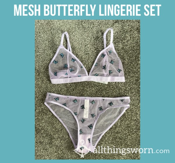 *reduced* Lilac Mesh Butterfly Set🦋