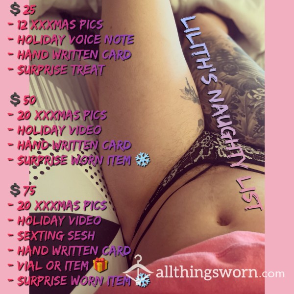 🎁❄️ Lilith’s Naughty List - Holiday Bundle - Pics, Video, Items, Wears ❄️🎁