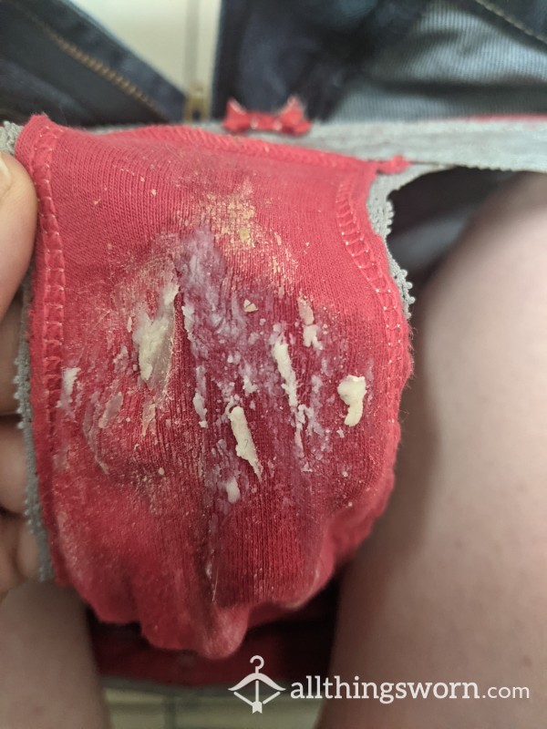 🧺📸🎃 Limited Time Only 🎃 Red Panties That I Wore While On Vacation 🎃 Biked 10 Miles In Them 🎃 Super Sweaty 🎃 I Can Vacuum Seal Them And Mail Them Tomorrow