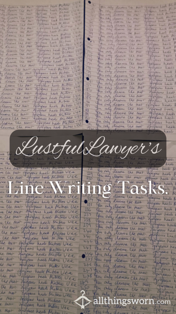 Line Writing Tasks.
