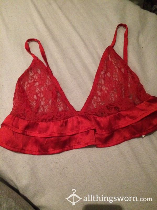 Lingerie Red Lace Bra Top