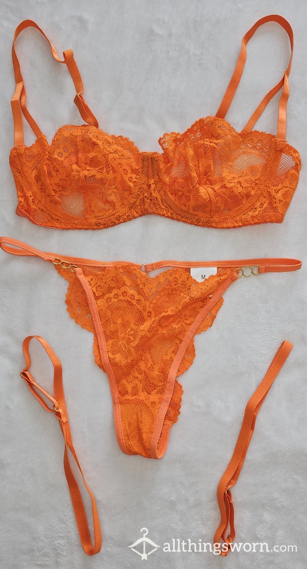 Lingerie: RHGS 🧡 Hot-orange Floral Lace