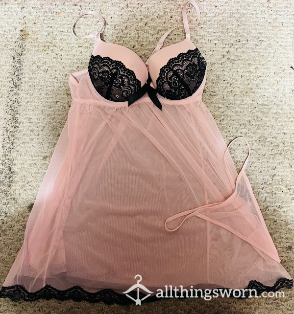Lingerie Top, And G String Size L