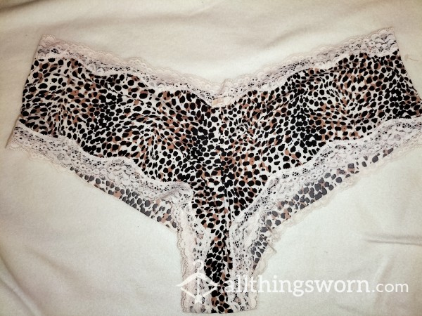 Lip Licking Leopard Print Hipsters 48 Hour Wear
