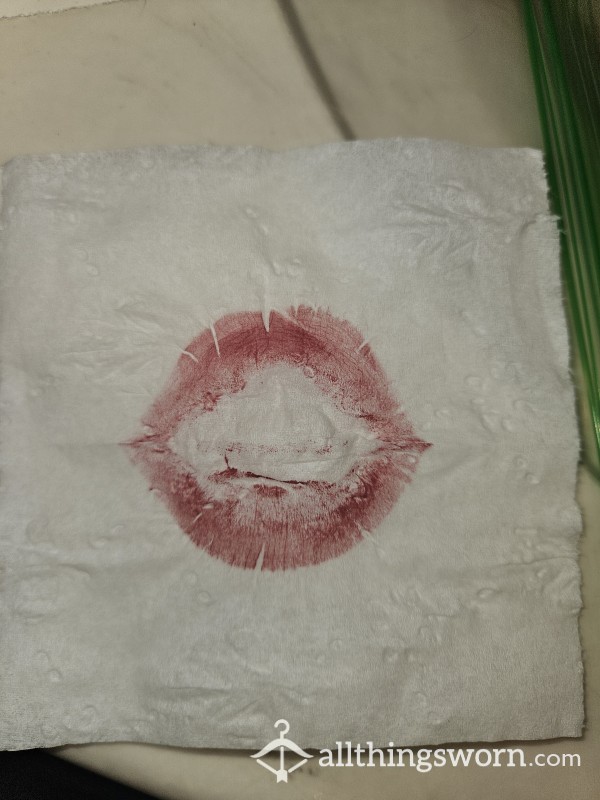Lipstick Stain On Tissue