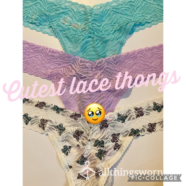 Literally The Cutest Lace Thongs Ever! ❤️
