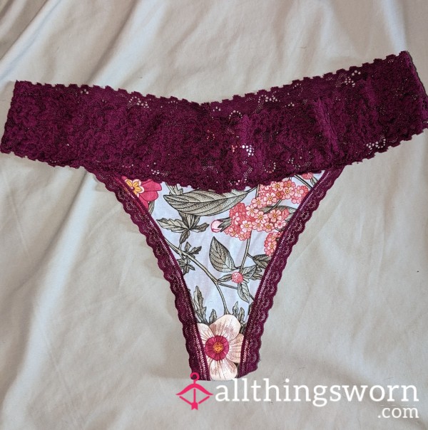 💐Little Floral ♥️Red♥️ Lace Thong💐