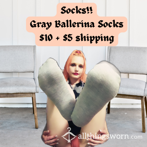 Little Gray Socks Ankle Socks Ballerina Cut