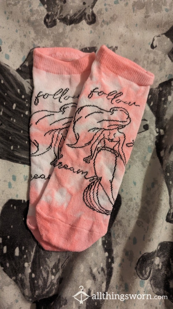 Little Mermaid Ankle Socks - Super Sweaty - Super Stinky - Size 5uk