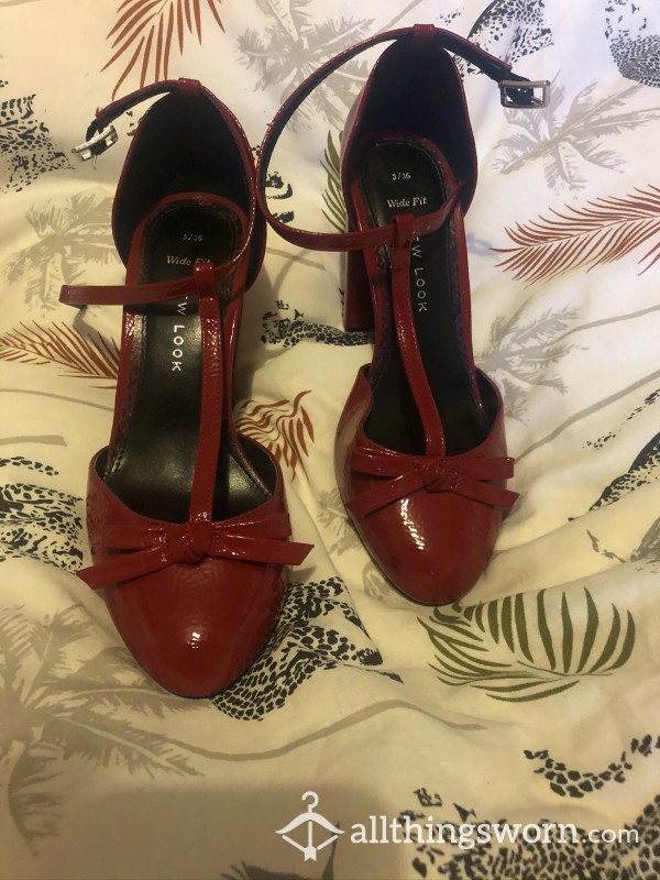 Little Red Patent Leather Heels