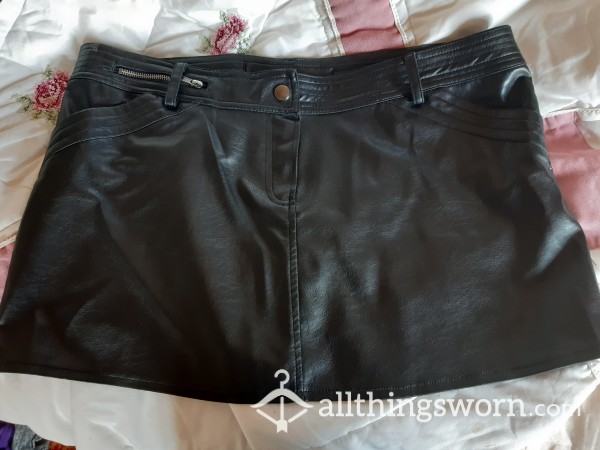 Little Sexy Leather Look Skirt