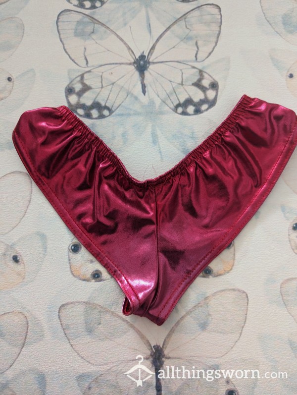 Little Shiny Red Panties Size 8