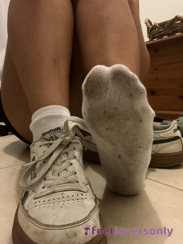 Little White Ankle Socks Sweaty And Moist