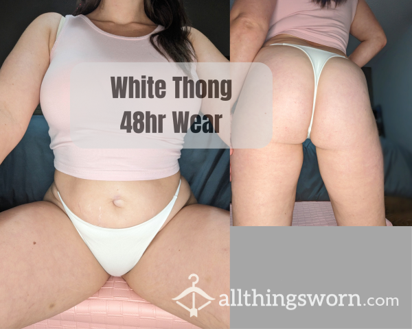 Little White Thong 🖤 Worn 48hr Upon Purchase Or However You'd Like 😈