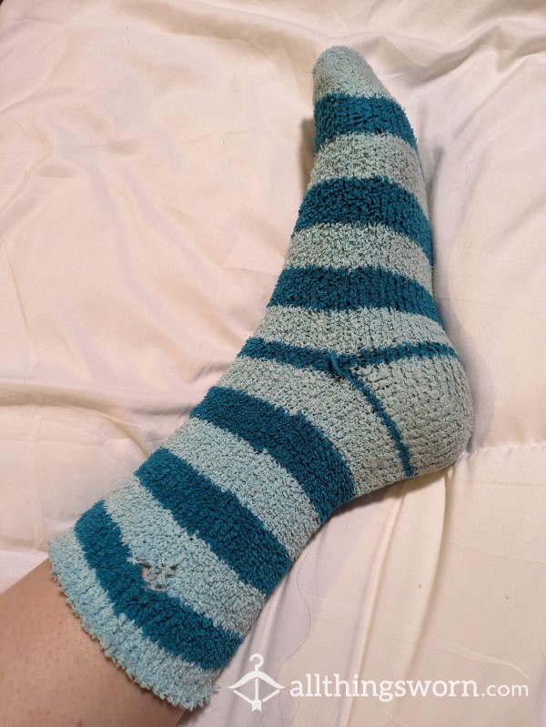 Lonely Blue Striped Comfy Sock