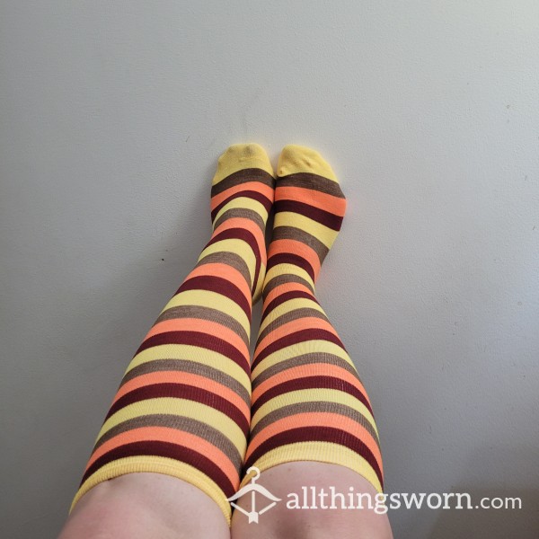 Long Autumn Colour Socks