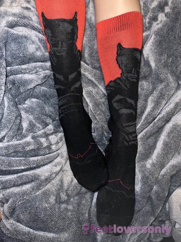 Long Black And Red Batman Socks 🖤❤️