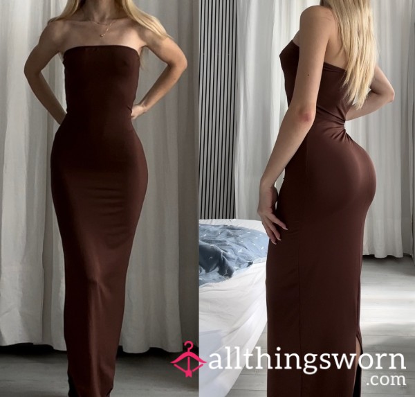 Long Brown Dress Size S 🤎