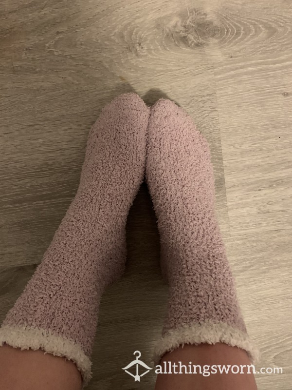 Long Fuzzy Socks PINK