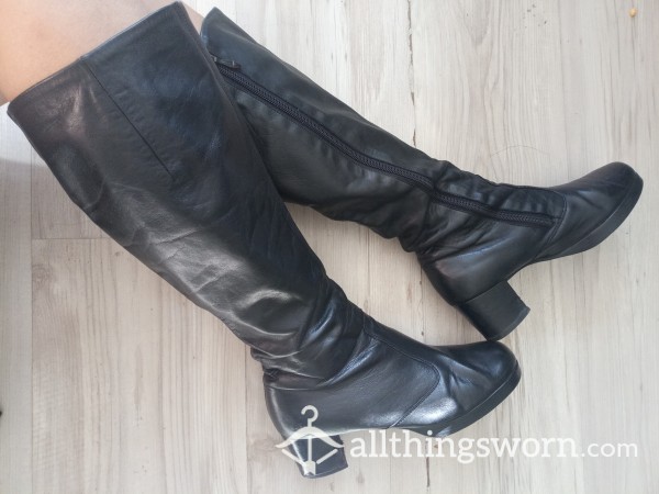 Long Heeled Leather Boots, Scented 😉