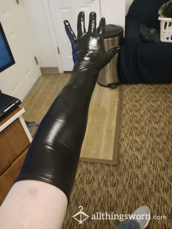 Long Leather Gloves Great For Making Naughty Subs Behave
