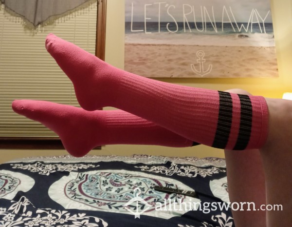 Used Long Pink Socks