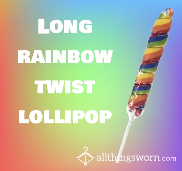 Long Rainbow Twist Lollipop🍭