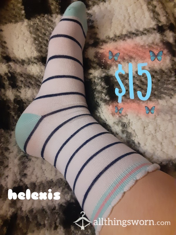 Long Striped Socks With Cute Detailing 😍🧦