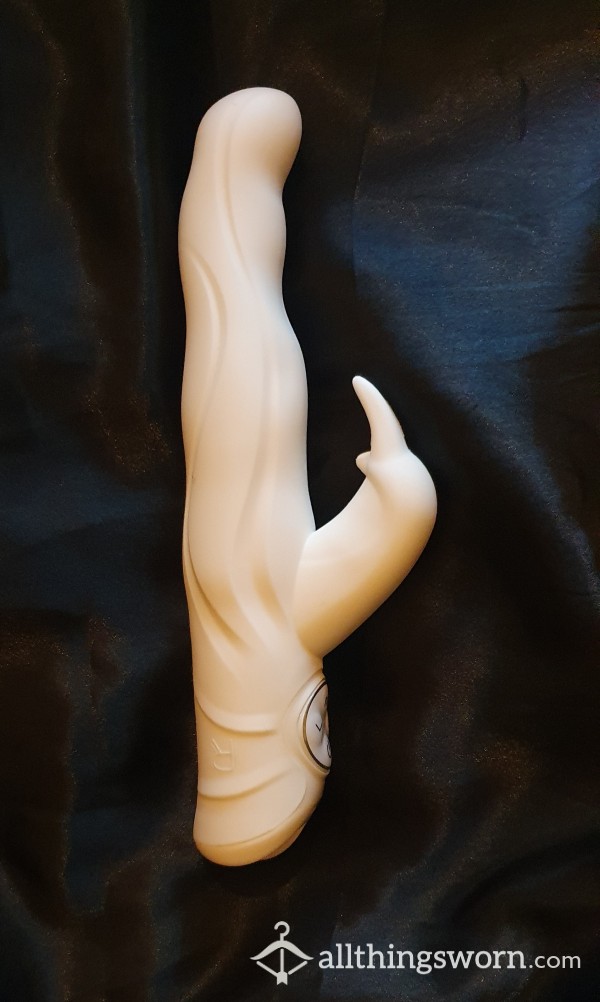 Long White Curved Toy With Ears