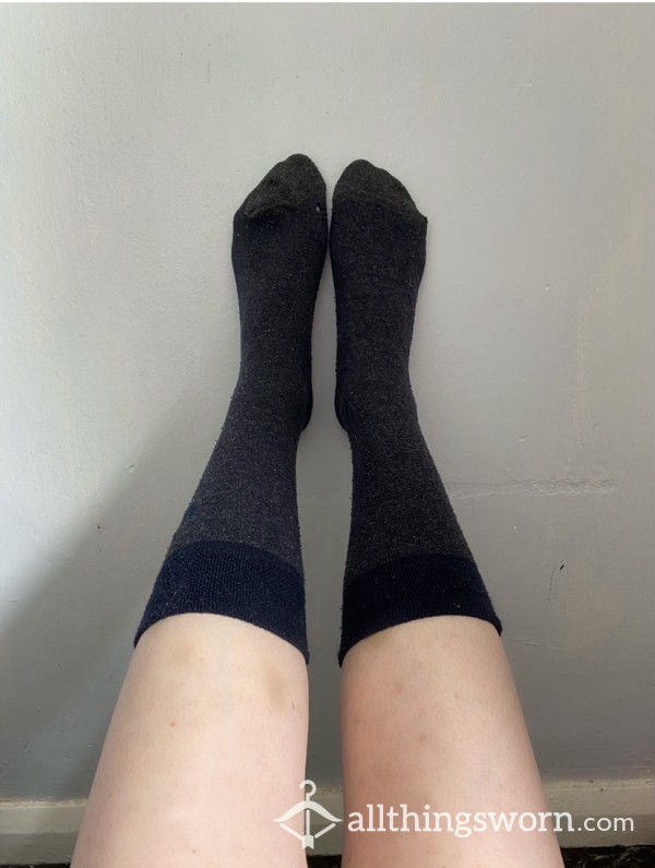 Longer Length Black Socks
