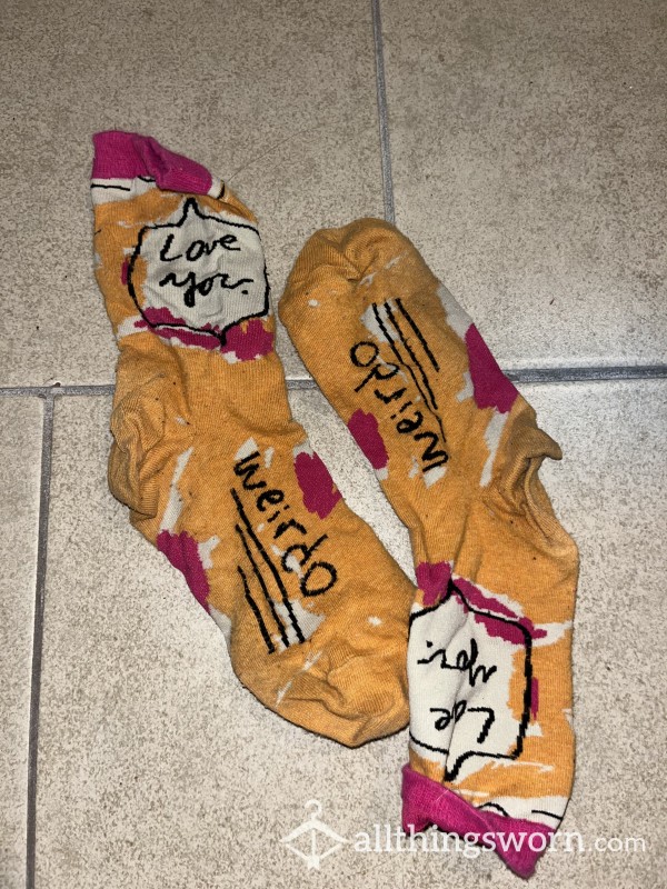 Love You, Weirdo 🧡 Socks