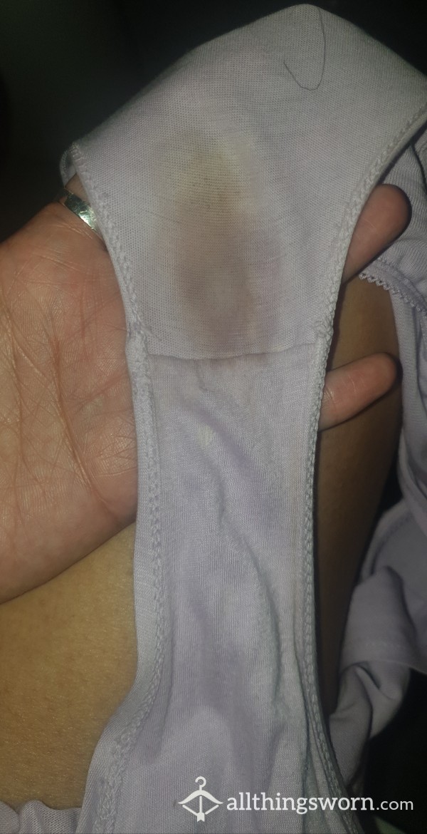 Lovely In Lilac. Two Days Wear, Strong Scented, Moist, Short Style Knickers. Cum Smell Me... 💦