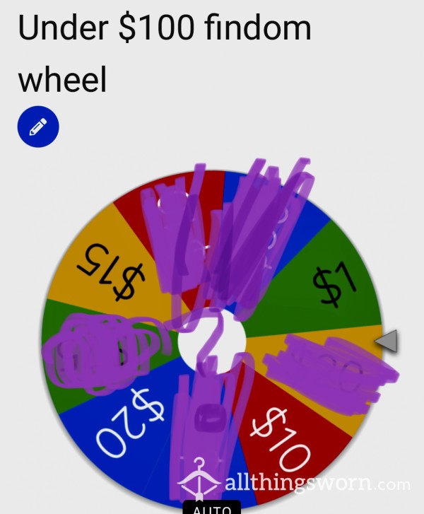 Low Risk Under $100 Findom Wheel