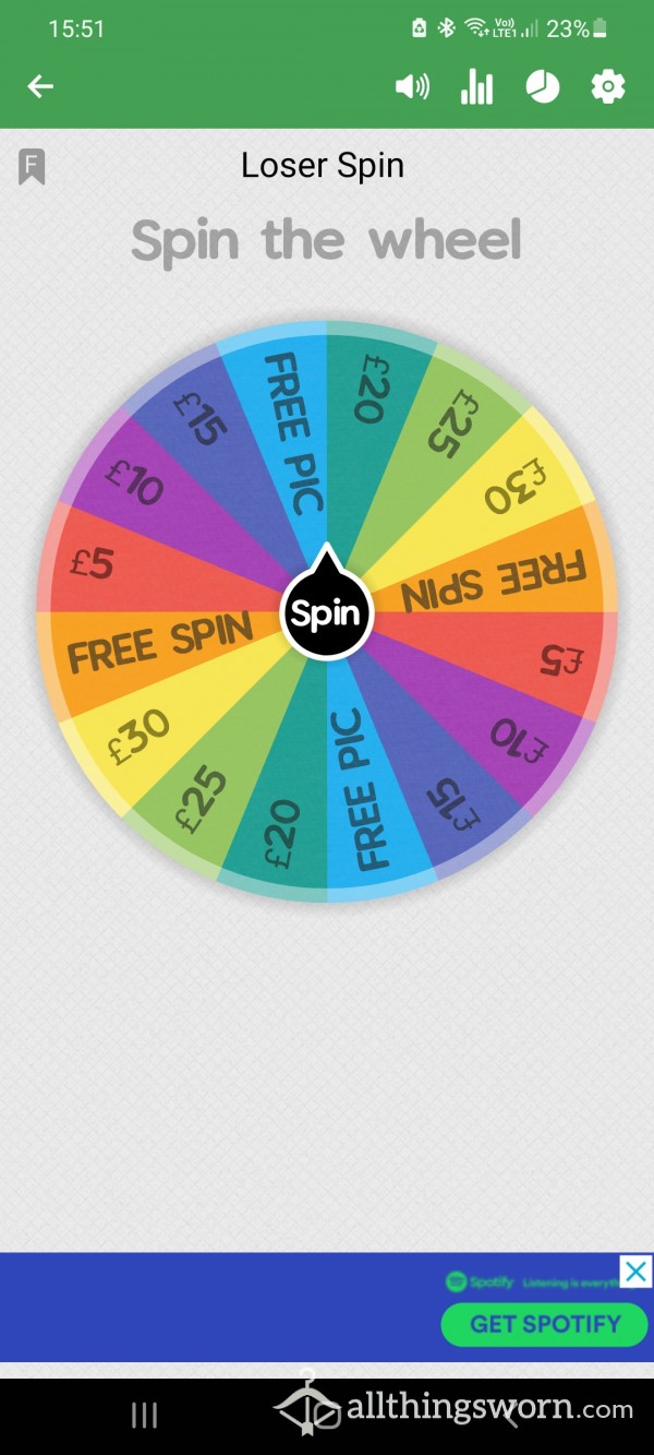 Loser Spin - £5 A Spin