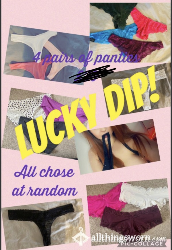 Lucky Dip Panties 💋 4 Pairs! Let Me Choose Your Panties ❤️ 😉 Tell Me Your Preferred Style And Leave The Rest To Me 😈