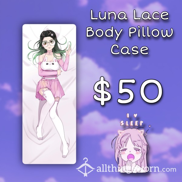 🌙 Luna Lace Body Pillow Case 🐰