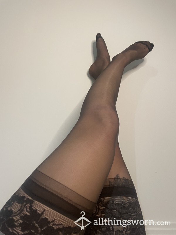 Luxury Nearly Black Sheer Stockings Smelling Scent Of My Feet